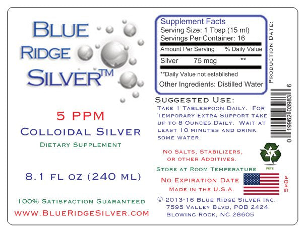 5 ppm Colloidal Silver - 8 oz